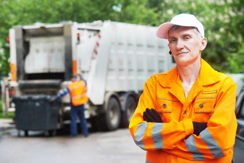 Professional waste removal service in Bromley office setting